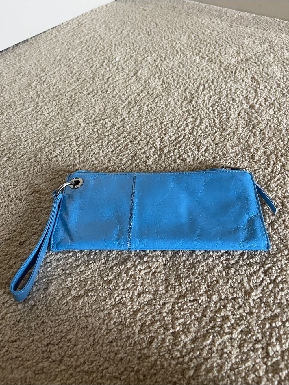 HOBO Vida Bright Blue Leather Wristlet Clutch